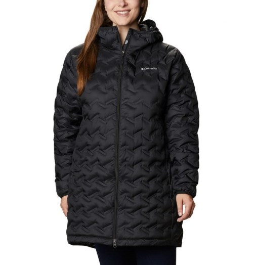 Columbia Delta Ridge Long Dunjakker Dame Svarte | Plus Size 16084H